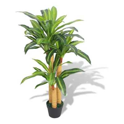 vidaXL Artificial Dracaena Plant with Pot 100cm Green Fake Lifelike Indoor