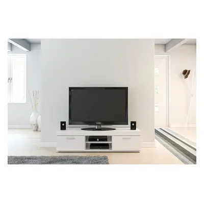 White Gloss TV Unit Birlea Edgeware Entertainment Living Room Stand Cabinet