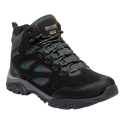 (7 UK, Black/Deep Lake) Regatta Womens/Ladies Holcombe IEP Mid Hiking Boots