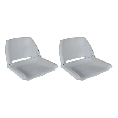 vidaXL 2x Boat Seats Foldable Backrest No Pillow Grey Sailing Boats Parts