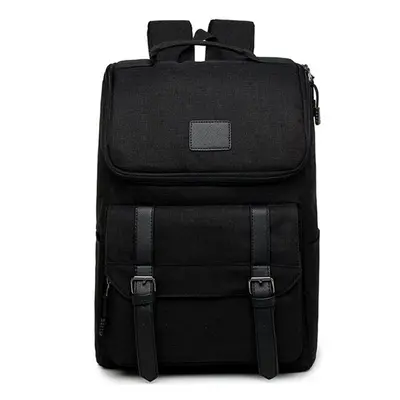 (Black) Inch Laptop Backpack Oxford Satchel Rucksack Student School Bag Camping Travel Women Men