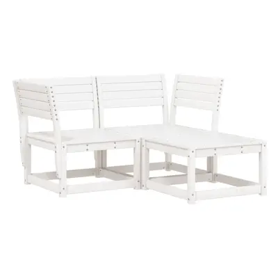 vidaXL Garden Sofa Set Piece Outdoor Sofa Corner Sofa White Solid Wood Pine