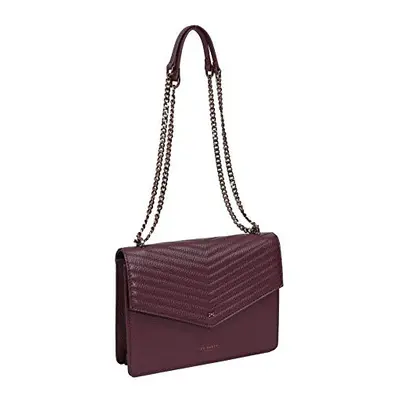 Ted Baker Kalila Leather envelope cross body shoulder bag in Deep Purple