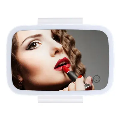 Car Mirror with LED Lights Makeup Sun-shading Cosmetic Adjustable Vanity Clip