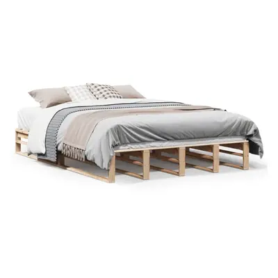 vidaXL Bed Frame Home Bedstead Bed Base 150x200 cm King Size Solid Wood Pine