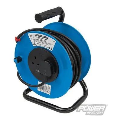 25m Socket Cable Reel - cable reel 25m 240v 13a socket freestanding silverline