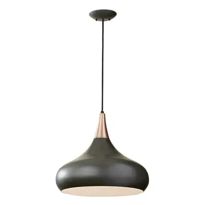 1 Bulb Ceiling Pendant Light Fitting Dark Bronze LED E27 100W Bulb