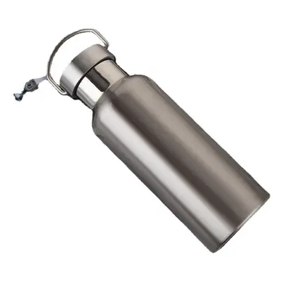 (Silver, 600ml) 500ml 600ml 800ml Water Bottle Stainless Steel Wide Mouth Vacuum Cup With Outdoo