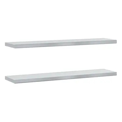 (silver, x 23.5 x cm) vidaXL Wall Shelves Floating Shelf Wall Storage Shelf pcs Stainless Steel