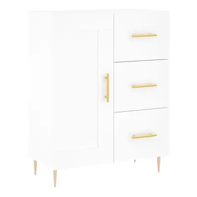 (white) vidaXL Sideboard Storage Side Cabinet Cupboard Sonoma Oak Engineered Wood