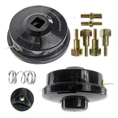 UNIVERSAL Dual Line Manual Feed Head with Bolts + Bump Feed Head for Strimmer/Trimmer/Brushcutte