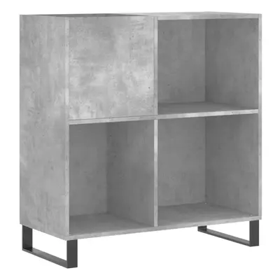 (concrete grey) vidaXL Record Cabinet Record Storage Cabinet Sideboard White Engineered Wood