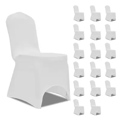 vidaXL 18x Chair Cover Folding White Folding Universal Banquet Party Slipcover