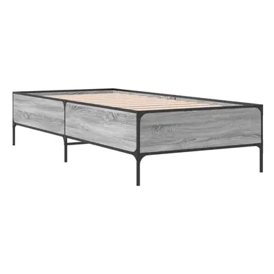 (grey sonoma, x cm/ cm) vidaXL Bed Frame Home Bed Base Mattress Foundation Engineered Wood and M