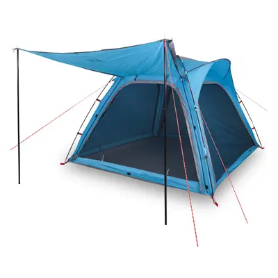 vidaXL Camping Tent 4-Person Patio Dome Tent Blue Quick Release Waterproof