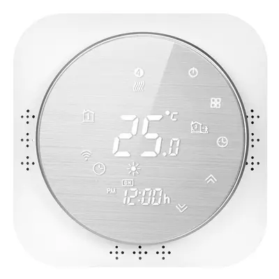 (Silver, Without Wifi) Programmable Thermostat 5+1+1 Six Periods Touchscreen LCD with Water Heat