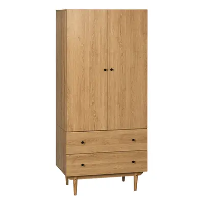 HOMCOM Door Wardrobe with Drawers, Hanging Rail, Clothes Storage Organiser