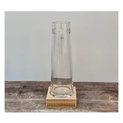 LSA Tatra Wood and Glass Vase