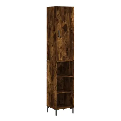 vidaXL Highboard Sideboard Cupboard Side Cabinet Smoked Oak Engineered Wood