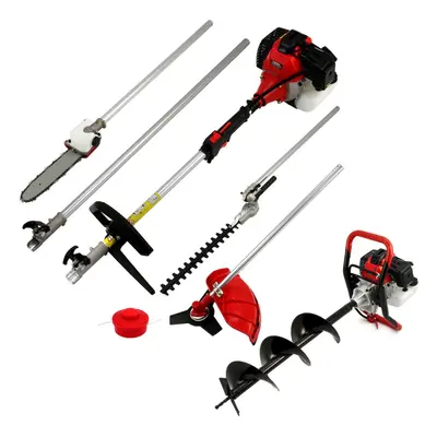 5 in Multi Tool 52cc & Earth Auger Petrol Garden Cutter Trimmer Drill Fence