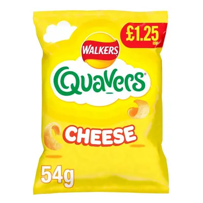 Walkers Quavers Cheese Snacks Crisps 54g (Pack of 15)