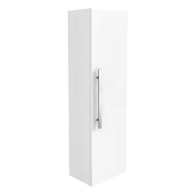 NRG 1200mm White Wall Mounted High Cabinet Tall Bathroom Storage Unit