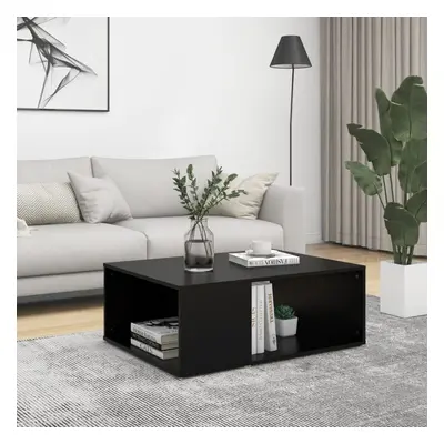 vidaXL Coffee Table Black Engineered Wood Couch Side Centre End Accent Table