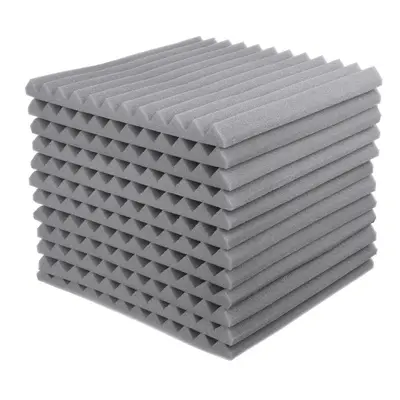 (Gray) Pcs Soundproofing Wedges Acoustic Panels Tiles Insulation Closed Cell Foams