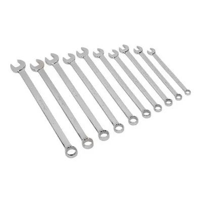 Sealey AK6310 10pc Extra-Long Combination Spanner Set - Metric