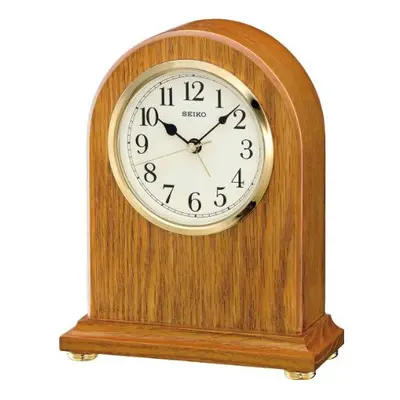 Seiko QXE031B Wooden Mantel Alarm Clock