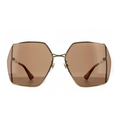 Gucci Sunglasses GG0817S Gold Brown