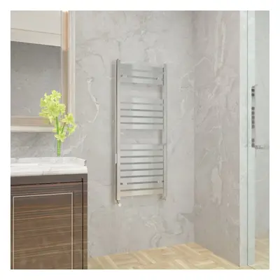 WarmeHaus Flat Panel Chrome Towel Radiator Bathroom Heated Towel Rail 1200x500mm