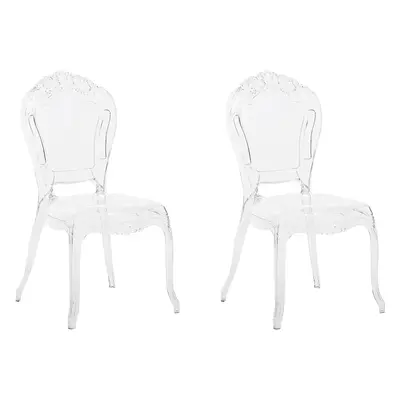 Set of Dining Chairs VERMONT Transparent