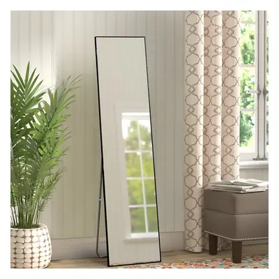 (Black) Modern Slim Frame Full Length Mirror