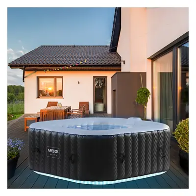 AREBOS Inflatable Hot Tub | Indoor/Outdoor Spa Pool | x 154cm | LEDs | persons | massage jets | 