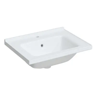 (61 x x 19.5 cm) vidaXL Bathroom Sink Toilet Basin Sink Wash Basin White Rectangular Ceramic