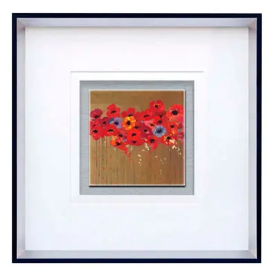 Premier Housewares Poppies Square Framed Wall Art