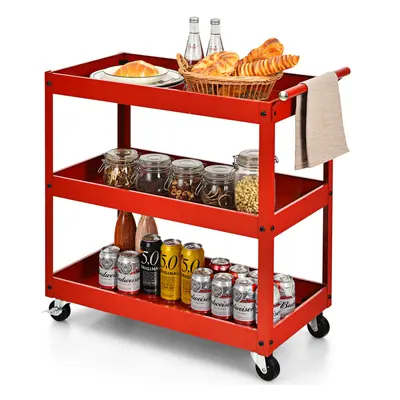 3-Tier Tool Trolley Utility Cart Heavy Duty Service Cart