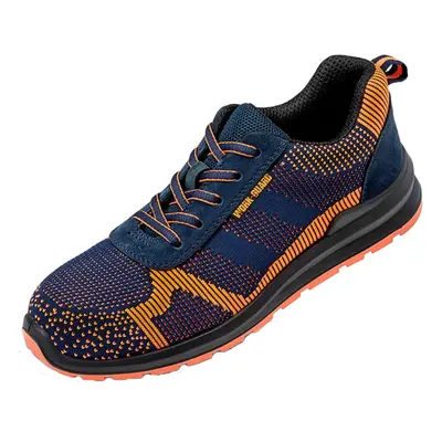 (11 UK, Navy/Orange) Result Work-Guard Unisex Adults Suede Trim Safety Trainer