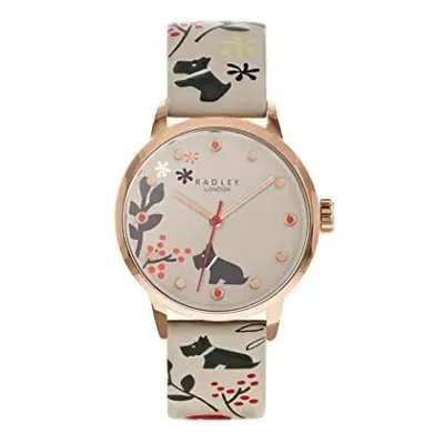 Radley Floral Ladies Dove Grey Leather Strap Epping Forest Watch RY2930A