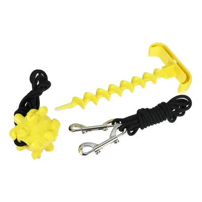 (Yellow) Puppy Toy Rope Toys Ball Dog Bite Rope Molar Throwing Tying Up Screw Set