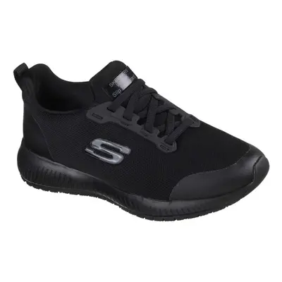 (4 UK, Black) Skechers Womens/Ladies Squad Lace Up Safety Shoes