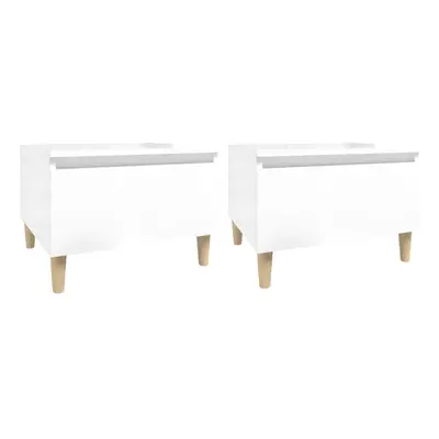 (high gloss white, pcs) vidaXL 1/2x Side Table Engineered Wood End Centre Side Table Multi Colou