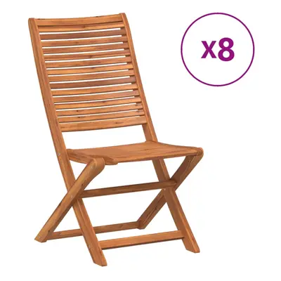 (Without armrest, pcs) vidaXL Folding Garden Chairs pcs Outdoor Dining Chair Solid Wood Acacia