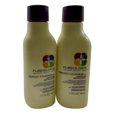 Pureology Perfect Platinum Conditioner Color Treated Hair 1.7 OZ Set of