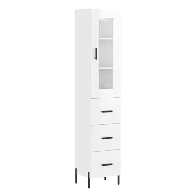 (high gloss white, drawers) vidaXL Highboard Sideboard Tall Storage Cabinet Side Cabinet Enginee