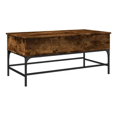 vidaXL Coffee Table End Table Sofa Table Smoked Oak Engineered Wood and Metal