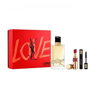 Ysl Libre Pcs Set: Oz Eau De Parfum Spray + 0.11 Lipstick + 0..06 Mascara (Hard Box)