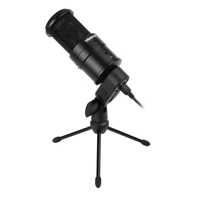 Condenser Desktop Microphone USB Powered Cardioid PC Mic Plug and Play