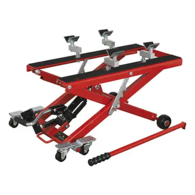 Motorcycle Hydraulic Scissor Lift with Frame Supports - 500kg Capacity